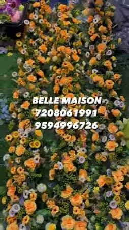 6 Foot Yellow Theme Flower Runner