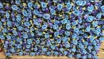 Blue Rose and Orchid Backdrop Panel