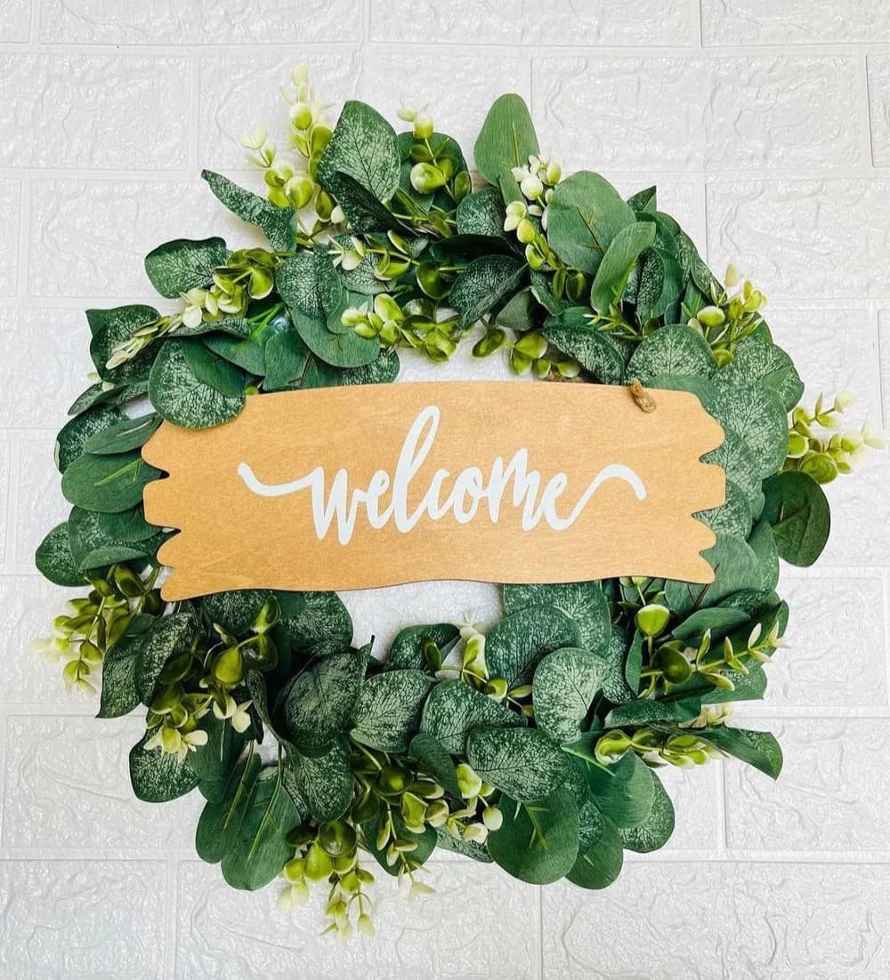 15 Inch Eucalyptus Welcome Wreath