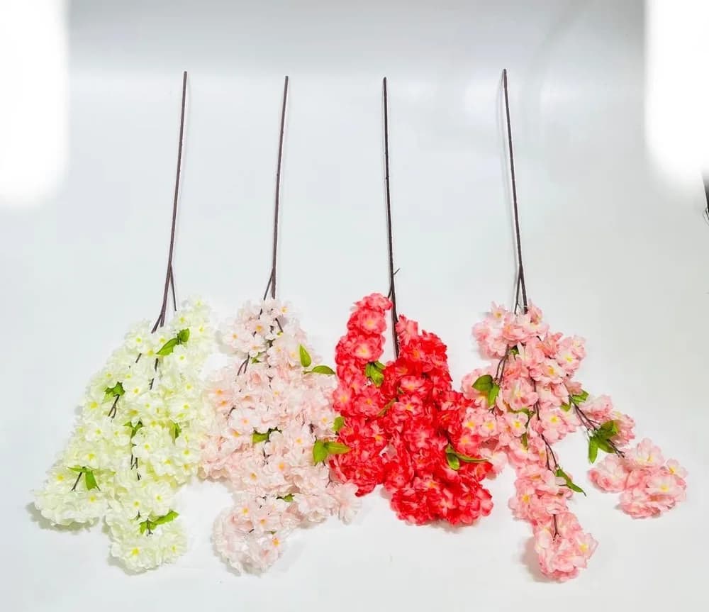 Fluffy Cherry Blossom Decorative Stick