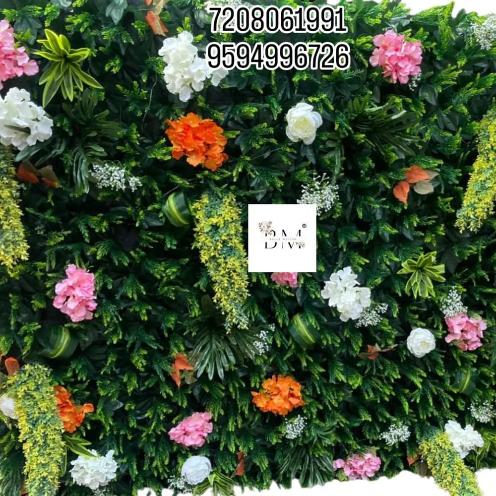 Green Grass and Flower Decorative Panel