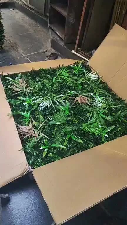 Vertical Green Grass Panel
