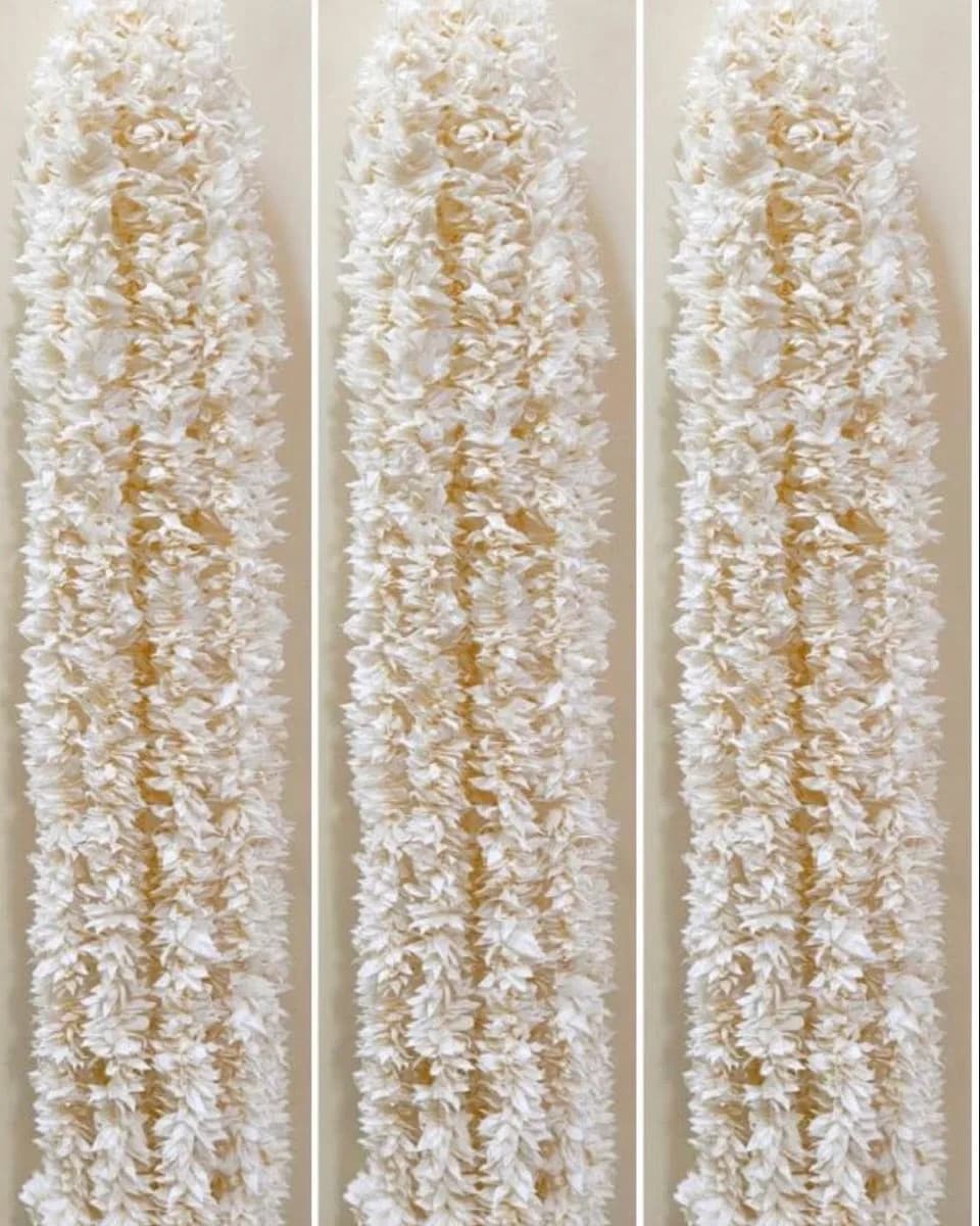 White Gajra Decorative Flower String