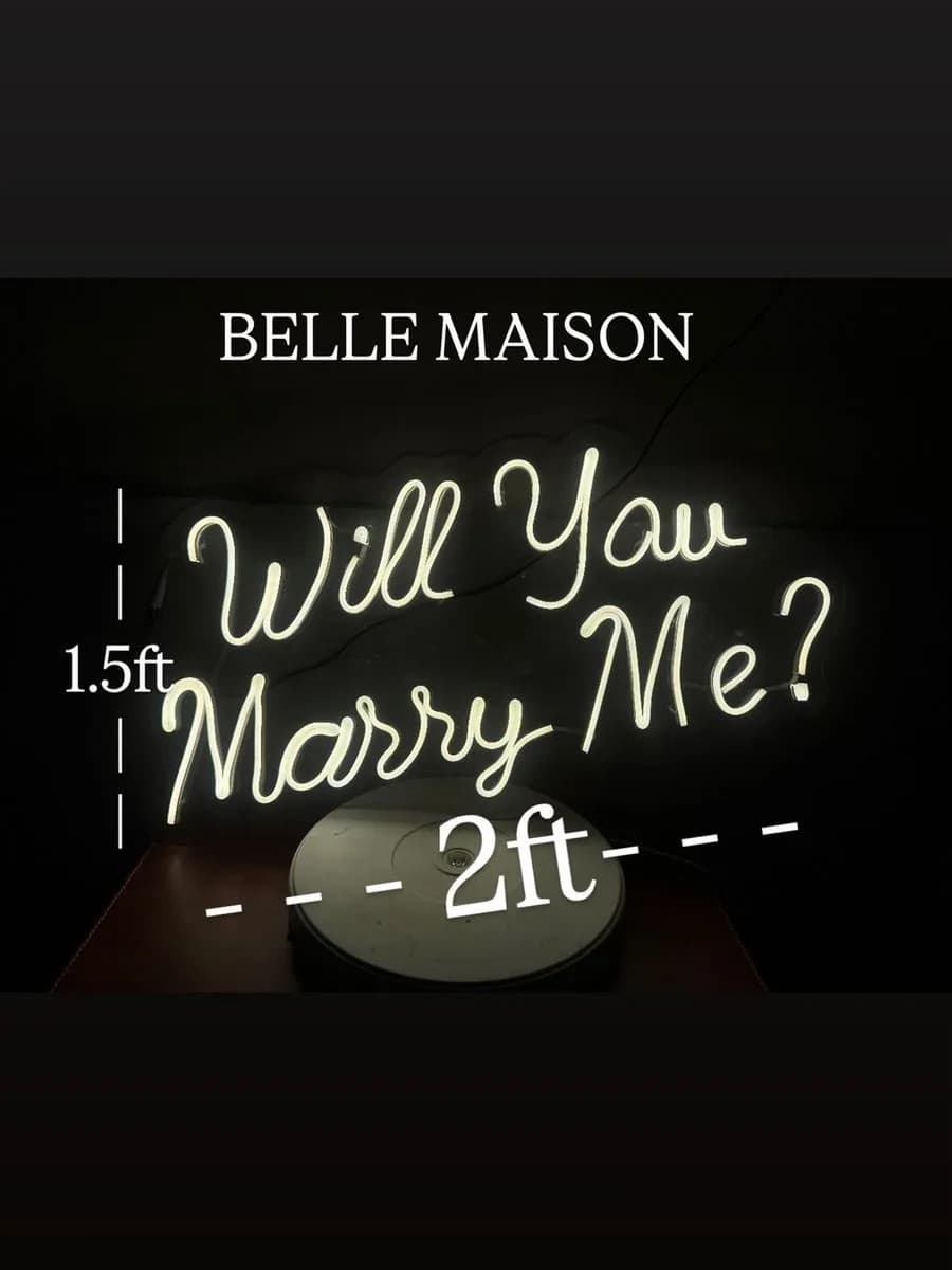 Will You Marry Me Neon Sign