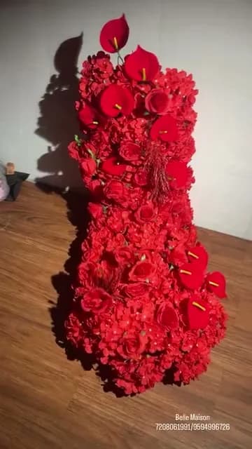 Red Hydrangea and Rose Runner