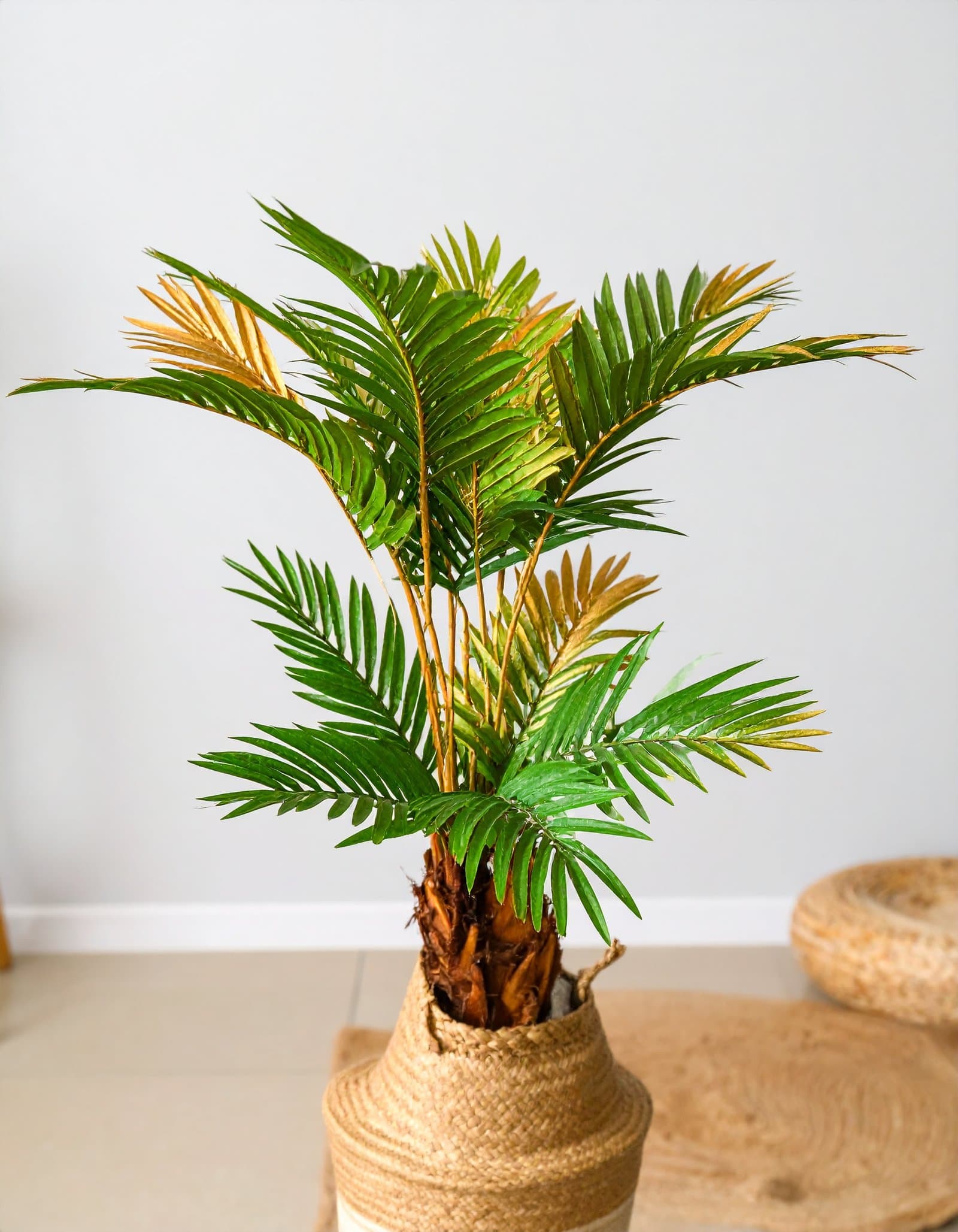 3 Ft Golden Palm Tree With 12 Leaves (4 Stems) H-90CM