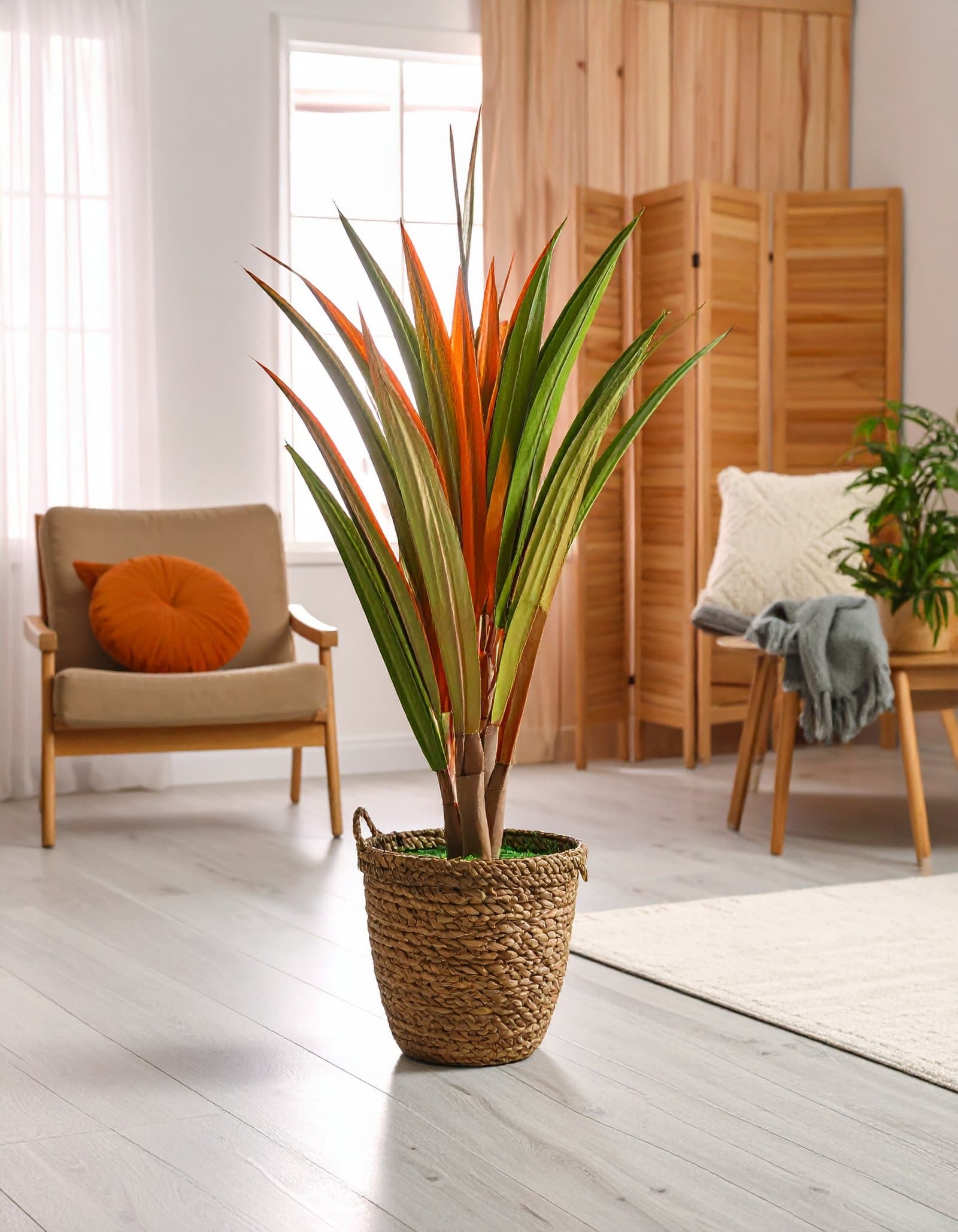 32″ 1 X 1 Real Touch Dracaena Plant (Green + Orange) H-80CM