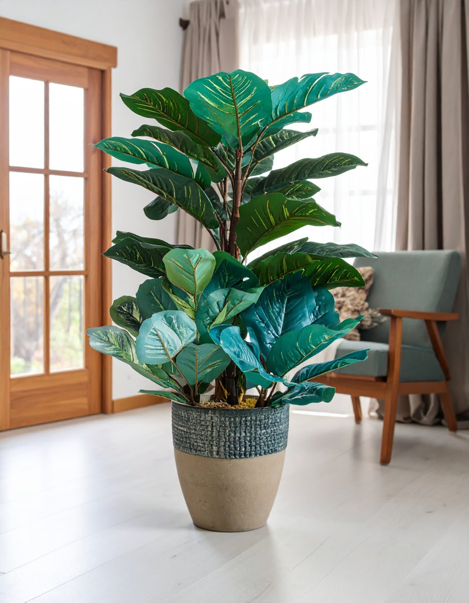 32″ 2 x 1 Peacock Leaves Plant With 31 Leaves H-80CM