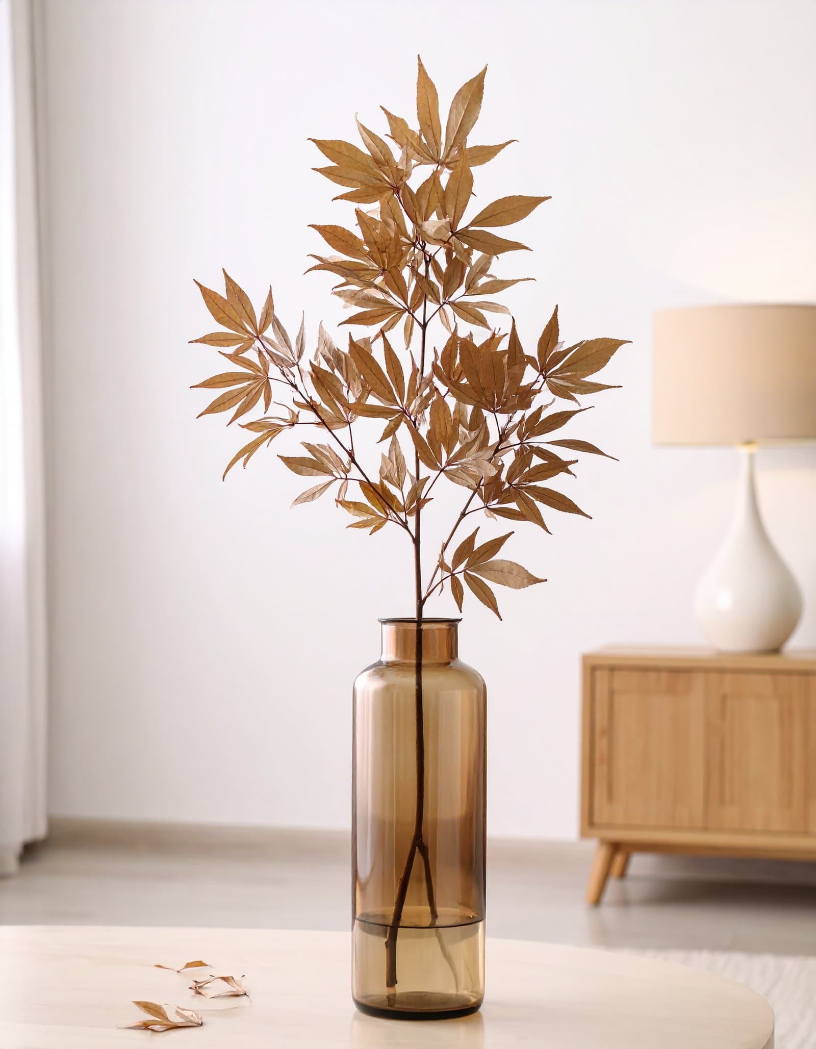 4 FT 3 X 1 GREEN JAPANESE MAPLE LEAVES STICK.