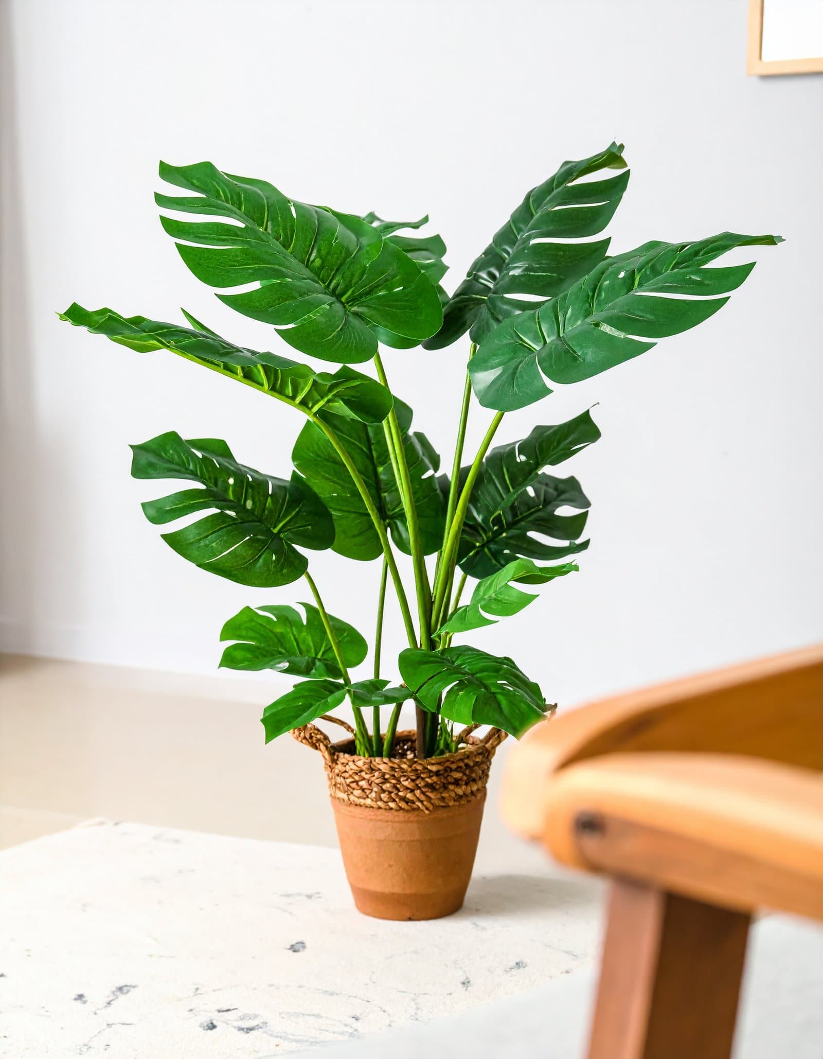 44″ 4 x 1 Jumbo Real Touch Split Philo Leaves Plant H-110CM