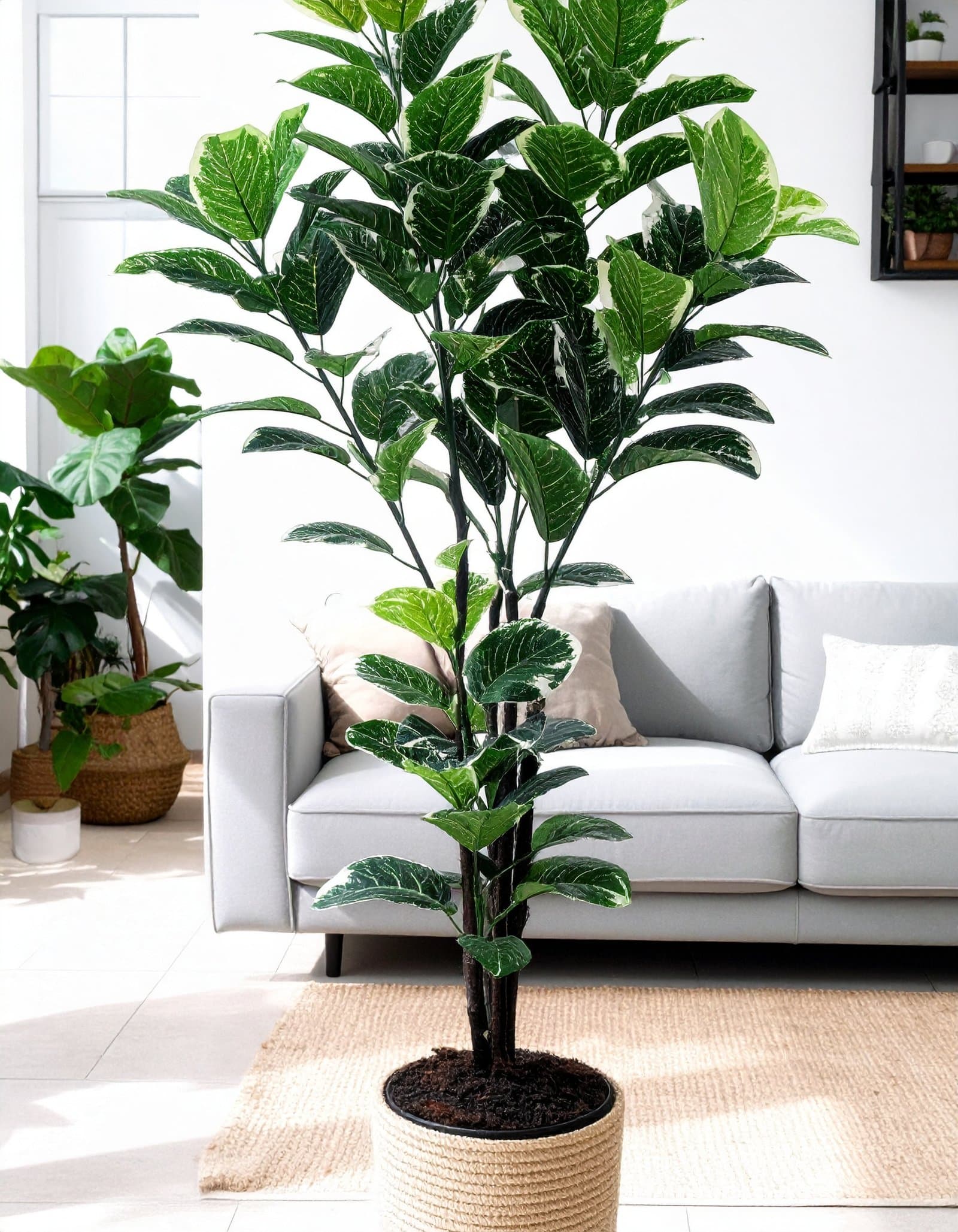 5 Ft 3 X 1 White Border Plant With 264 Leaves H-150CM