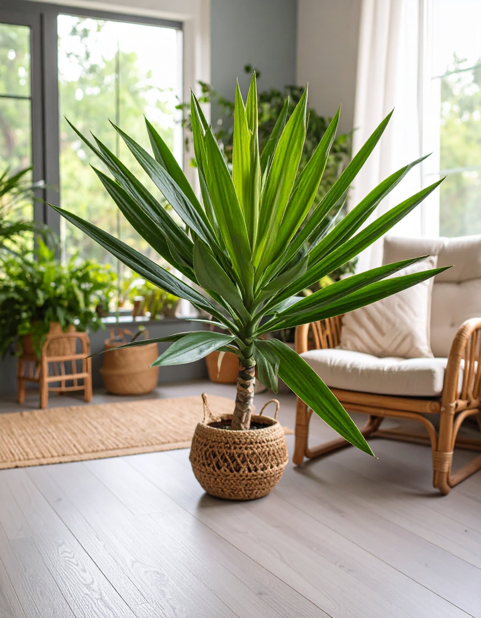 70 CM YUCCA GLORIOSA PLANT WITH 44 LEAVES.