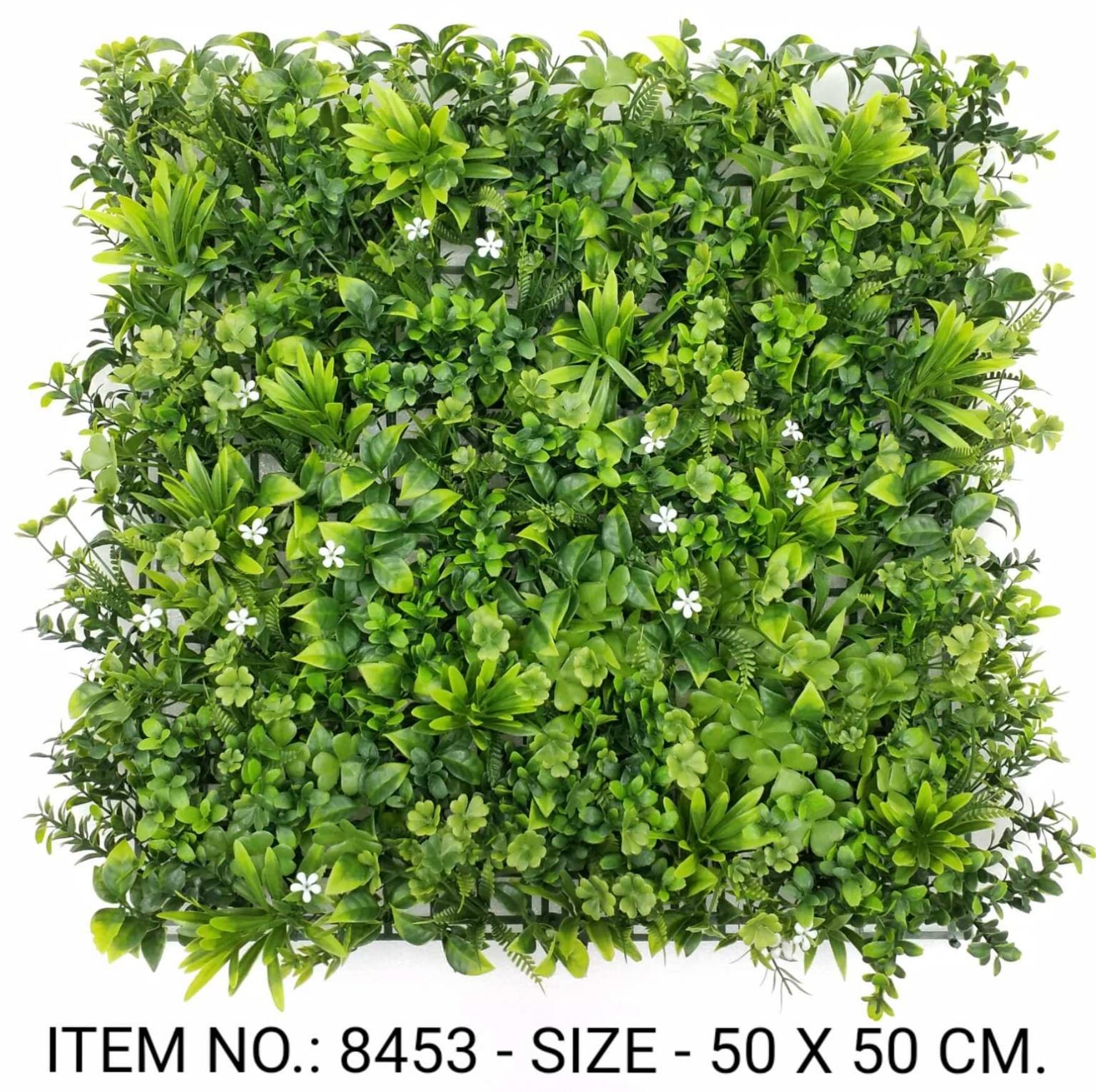 Mixed Leaves Grass Mat W/white Flower (50X50CM)