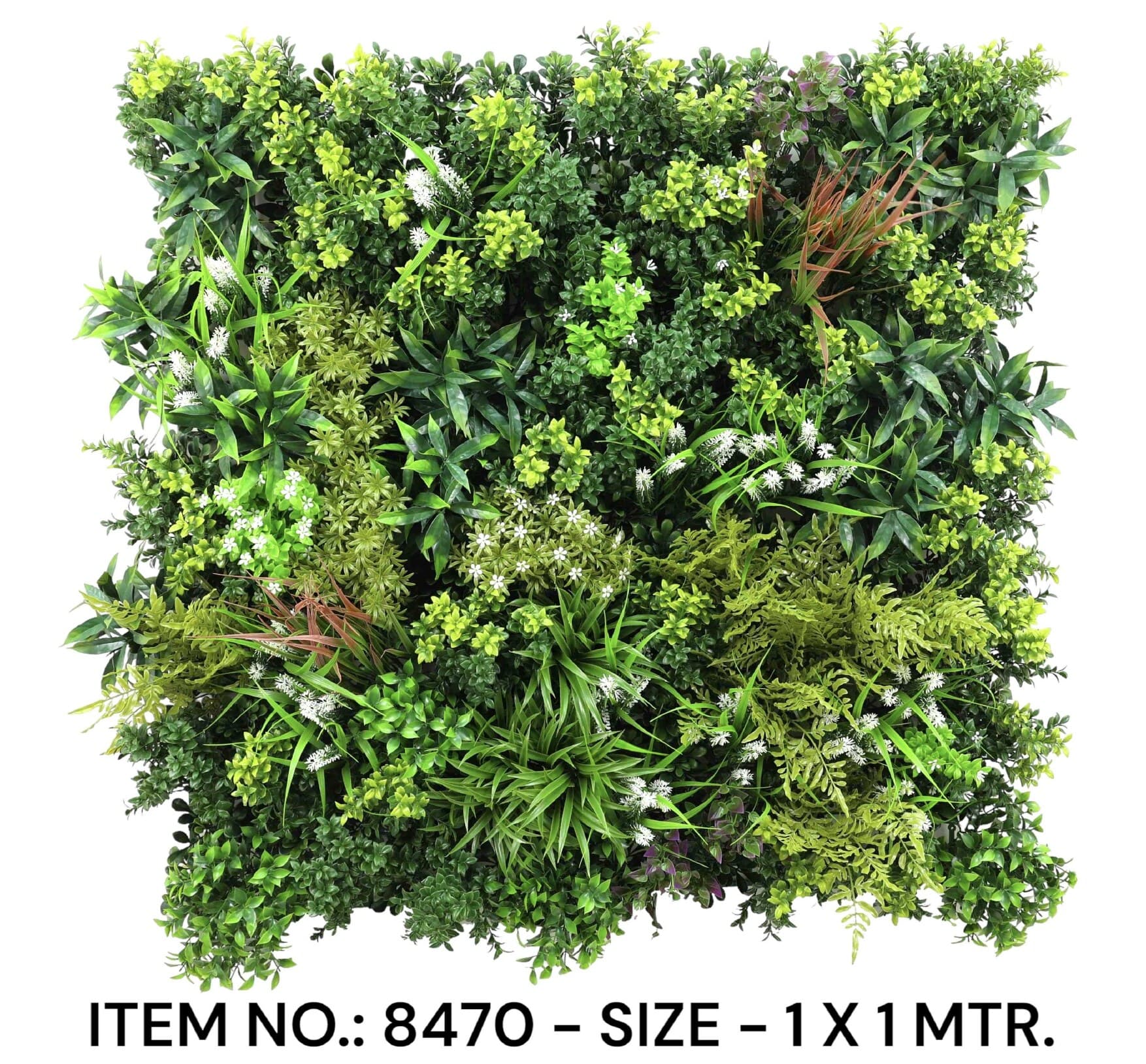 Premium Exotic 3D Grass Mat With White Lavender (1X1MTR)