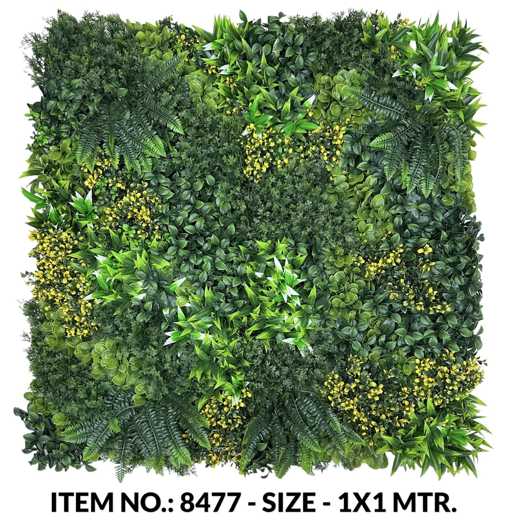 Mix Leaves Grass Mat With Ylw Boxwood (a-b-c-d 50X50CM X4)