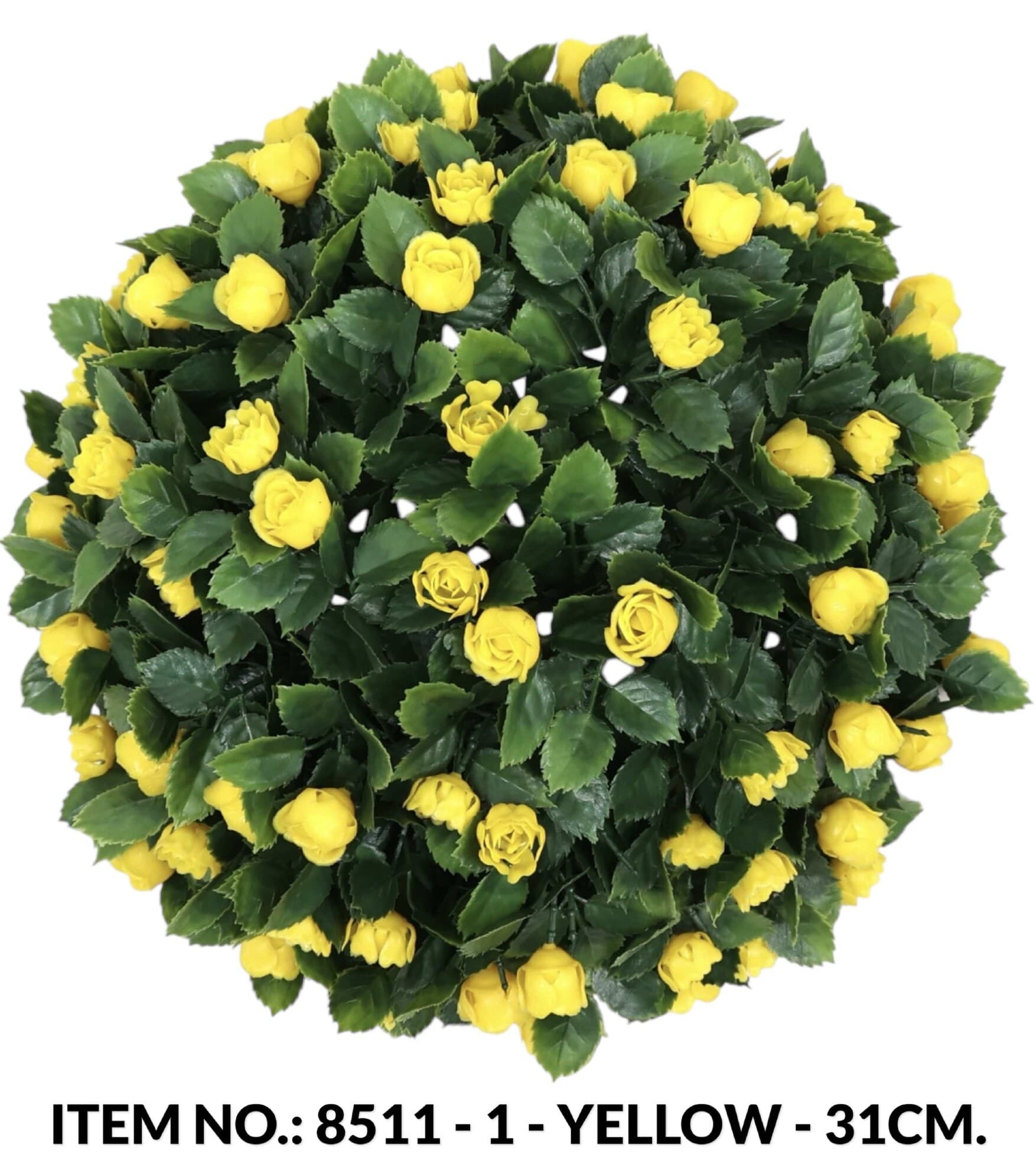Yellow Rose Buds Flower Ball (31CM)