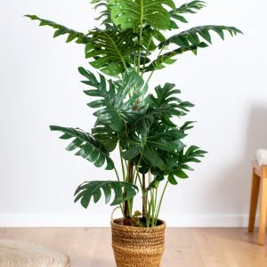 4 Ft Jumbo Real Touch Monstera Leaves Plant H-120CM