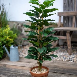 5 Ft Green Rubber Coir Plant With 60 Real Touch Leaves H-150CM