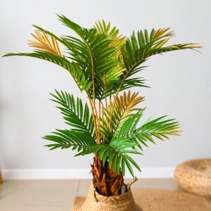 3 Ft Golden Palm Tree With 12 Leaves (4 Stems) H-90CM