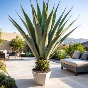 90 CM GREEN AGAVE SISALANA PLANT WITH 26 LEAVES.