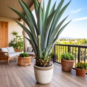 70 CM GREEN AGAVE SISALANA PLANT WITH 30 LEAVES.