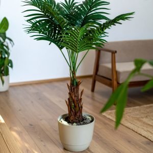 3 Ft Bottle Palm Tree With 12 Real Touch Leaves H-90CM