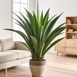 80 CM GREEN AGAVE SISALANA PLANT WITH 37 LEAVES.