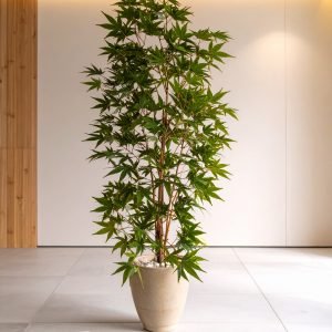 5 FT GREEN JAPANESE MAPLE TREE WITH 121 REAL TOUCH LEAVES.