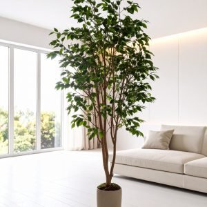 6 FT RADERMACHERA SINICA TREE WITH 1204 REAL TOUCH LEAVES.
