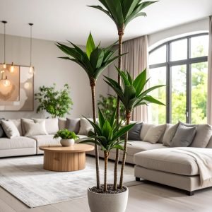 120 CM 4 X 1 GREEN FOXTAIL AGAVE PLANT WITH 52 LEAVES.