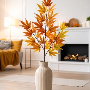 4 FT 3 X 1 AUTUMN JAPANESE MAPLE LEAVES STICK.