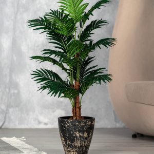 90 Cm 3 X 1 Real Touch Palm Tree With 15 Leaves